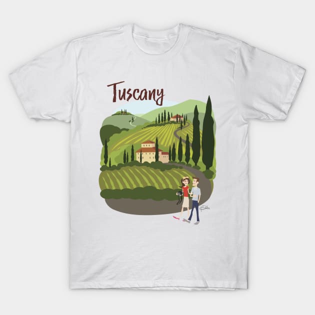 Tuscany Tourists T-Shirt by PatrickScullin